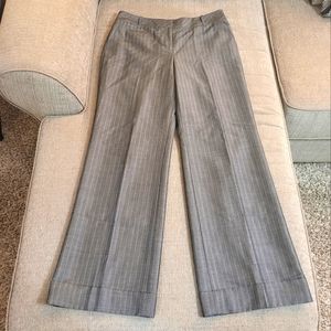 Ann Taylor LOFT Gray Pattern Work Trousers Dress Pants Size 10
